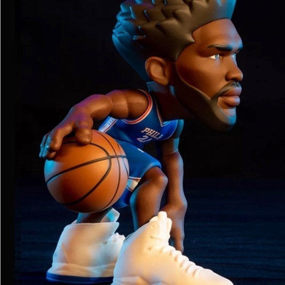 💋 New 2022 NBA SMALL-STARS Joel Embiid #21, 6" Blue Uniform Figure - Picture 3 of 6